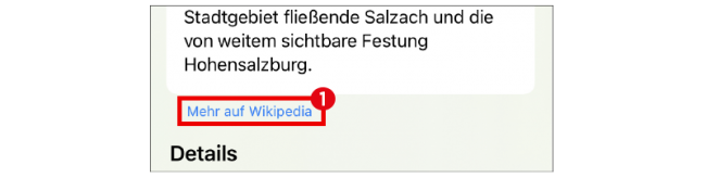 iPhone Ratgeber Karten_Informationen zum Zielort