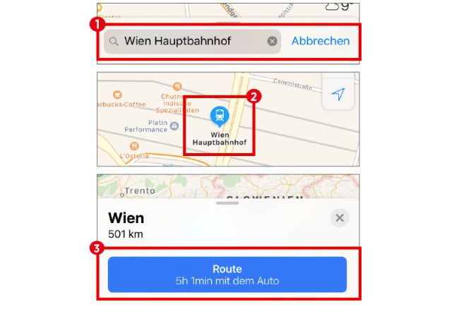 iPhone Ratgeber Karten_Route planen