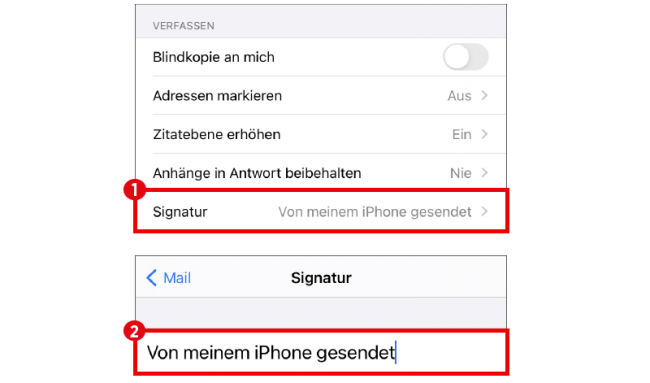 iPhone Ratgeber_Signatur bearbeiten
