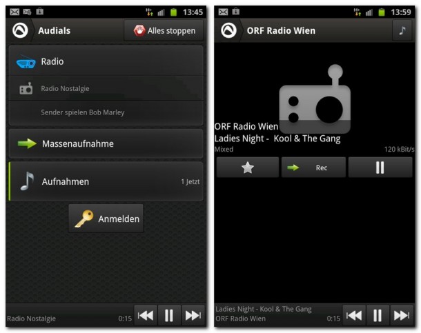 Audials Radio hören + aufnehmen Androidmag