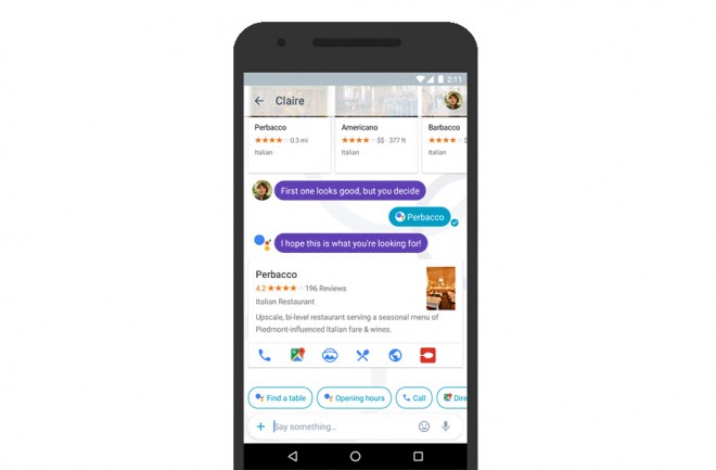 So präsentiert sich der smarter Messenger von Google (Foto: Google)