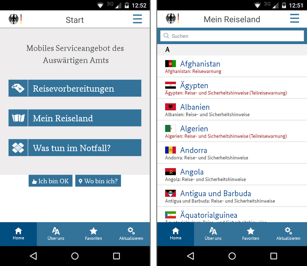 App-Review: Sicher Reisen - Androidmag