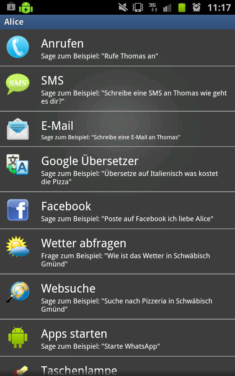 Funktionen von Alice - Androidmag